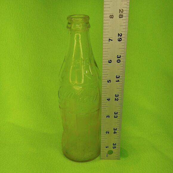 Coca-Cola Embossed Clear Glass No Deposit No Return 10 Ounce Empty Vtg Barn Find - Picture 12 of 16